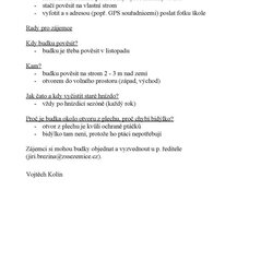 Sýkorník - dárek pro vaši zahradu