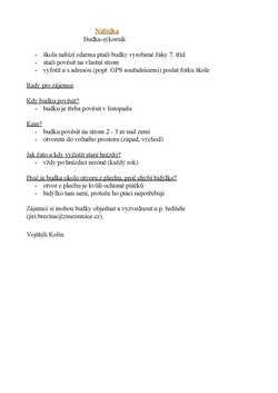 Sýkorník - dárek pro vaši zahradu