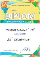 Slavnostní vyhlášení okresní olympiády dětí a mládeže