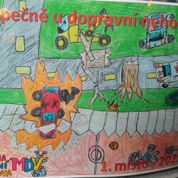 Úspěch našeho žáka ve výtvarné soutěži „Bezpečně u dopravní nehody“