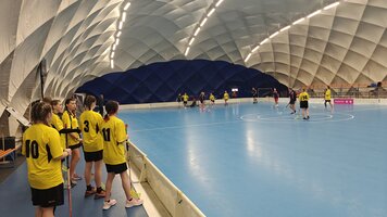 Okresní kolo florbalového turnaje žákyň 8. – 9. tříd v Pardubicích