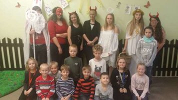 Mikuláš, čert a anděl ve školní družině