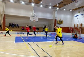 Dívky ze ZŠ Sezemice obsadily druhé místo na florbalovém turnaji a postupují do finále