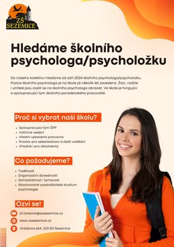 Hledáme školního psychologa/psycholožku