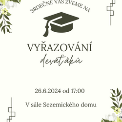 Pozvánka na slavnostní rozloučení s žáky 9. ročníku