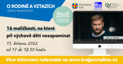 Pozvánka na webinář 16 maličkostí, na které při výchově dětí nezapomínat