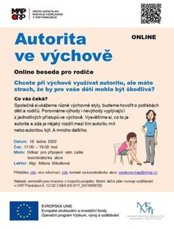 Pozvánka na webinář Autorita ve výchově 