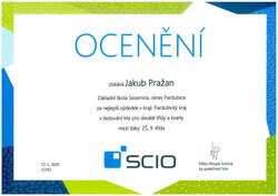Ocenění za výborné výsledky v Národním testování SCIO