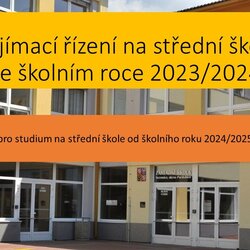 Přijímací řízení na střední školy - informace