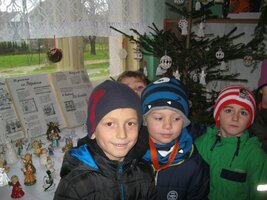 Prvňáci na zahrádkářské Vánoční výstavě