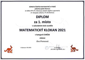 Matematické soutěže ve školním roce 2020/21