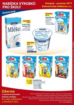 Školní dotované mléko - ochucené mléko
